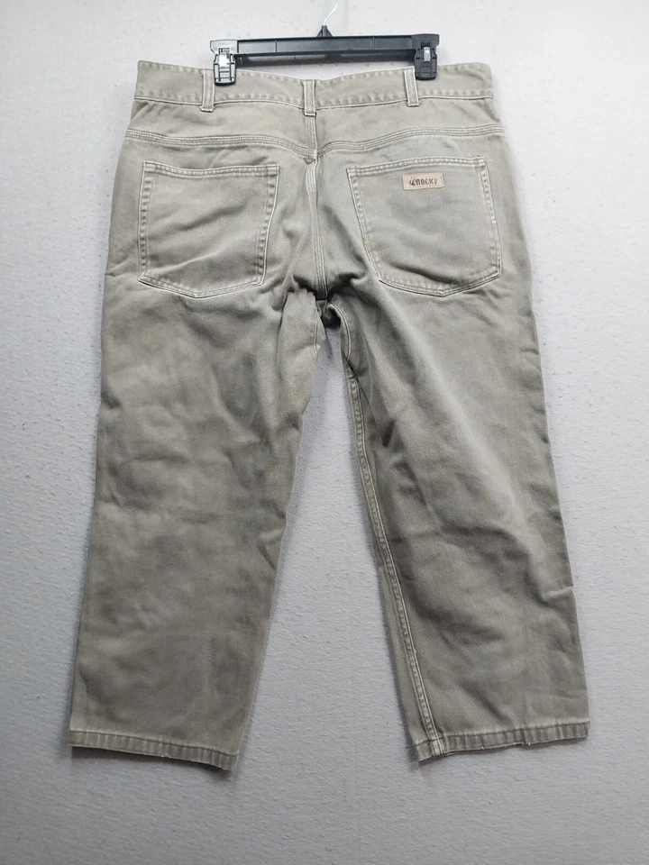 Мужские джинсы Rocky Outdoor Gear размер 40x30 зеленые 5 карманов прямые штанины - Изображение 3 из 4