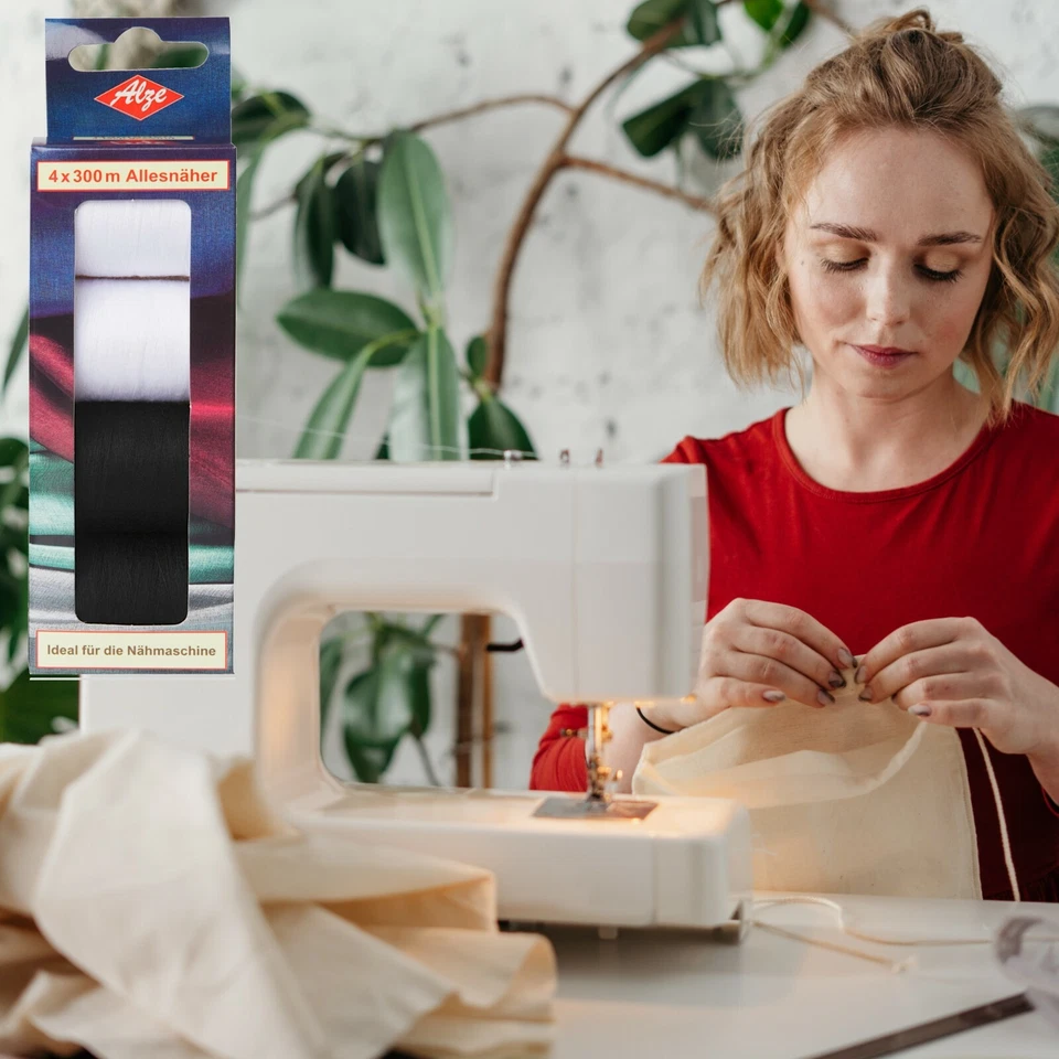 NEU Nähgarn Allesnäher Overlock Garn Set Rolle Stärke 60/3 Farben Blau Lila - Bild 2 von 4