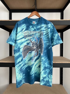 Vintage 1984 Led Zeppelin Rock Band 80s 90s Tie Dye T-shirt Sz