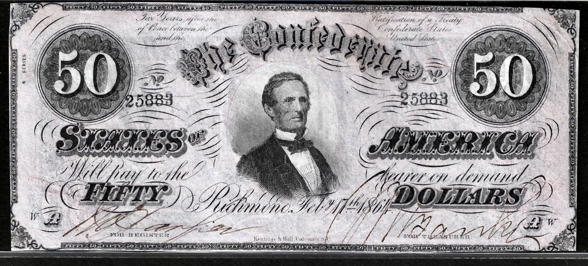 Uncertified $50 US Confederate Currency for sale | eBay