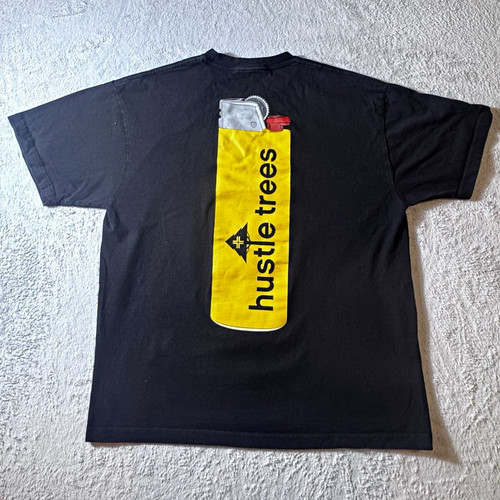 LRG Men’s XL Black Crew Neck Short Sleeve Cotton Graphic Print Logo Tee
