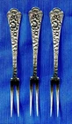 Gorham Cluny Sterling Silver Strawberry Fork Set Of 3 - 2-Tine Antique by Gorham