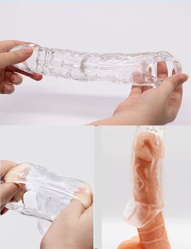 Bigger-Male Penis Extender Enlarge Enhancer Extension Sheath Sleeve Girth Condom - Picture 7 of 33