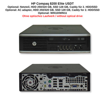 HP Compaq 8200 Elite USDT, 8 GB Ram, Intel Core i5-2500S, 0/250/320 GB HDD