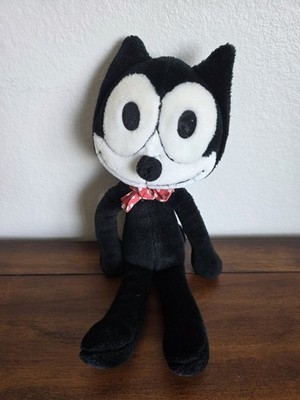 Vintage Felix The Cat Plush Toy Bow Tie Stuffed 80s Collectible 15''