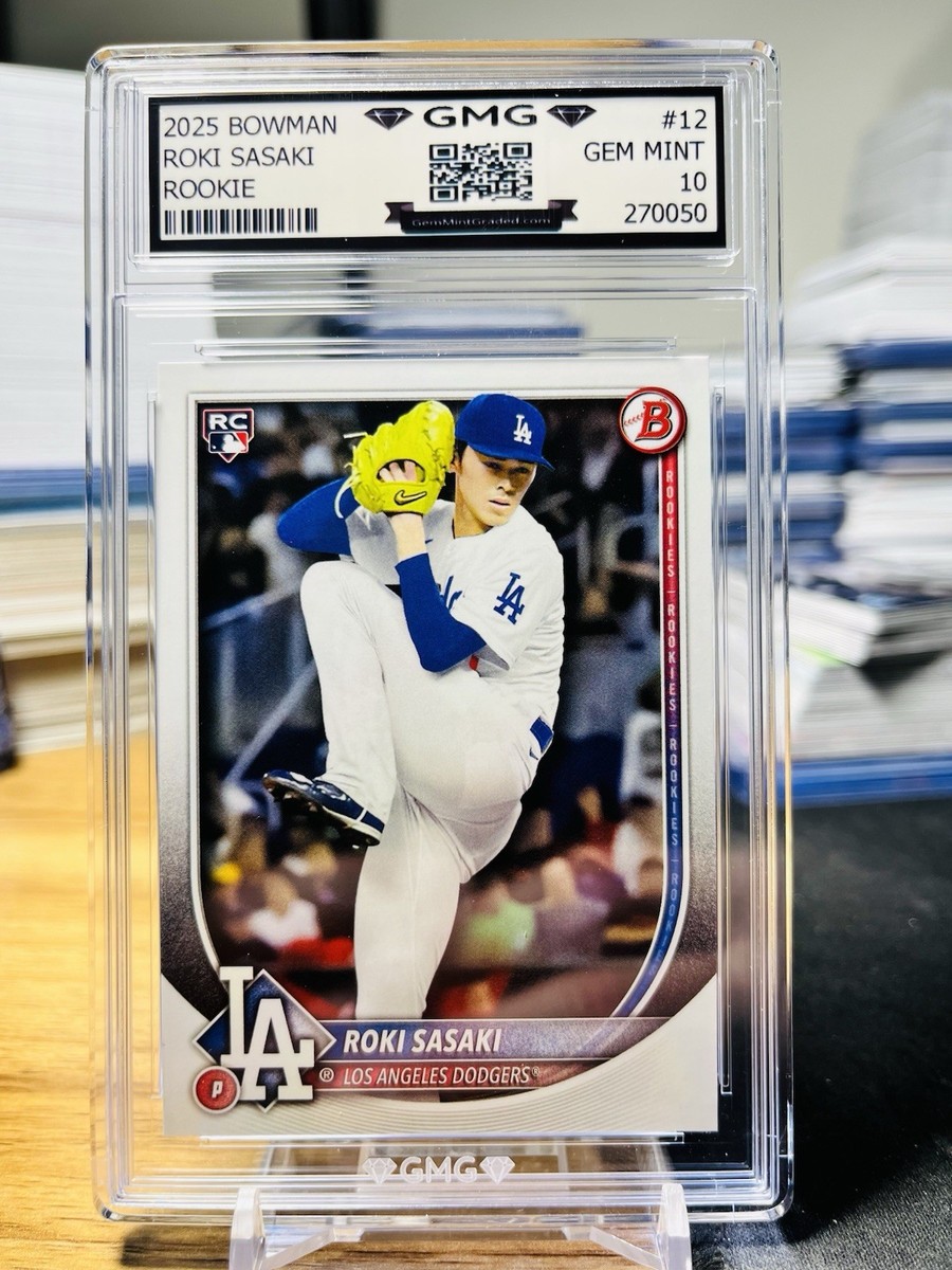 2025 Bowman Roki Sasaki Rookie GMG Graded 10 Gem Mint 💎 #12