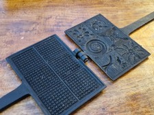 antikes Waffeleisen Spekulatius  Zimtwaffeleisen aus Gusseisen für shabby Küche