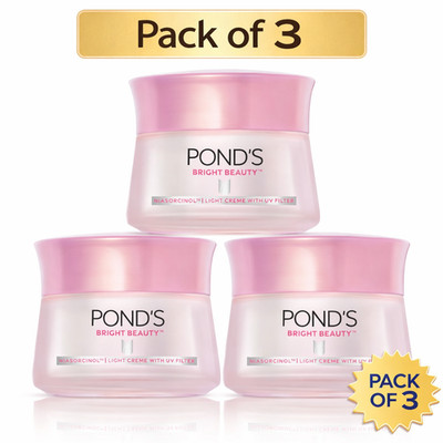 Pond's Bright Beauty Lichtcreme mit UV-Filter | Niasorcinol I 35g I 3 Stück