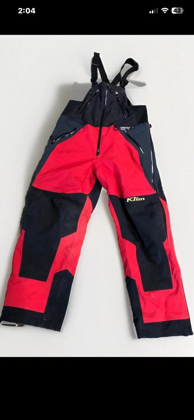 Klim Togwotee Bib GORE-TEX Snowmobile Pants Men's XL Red/Black
