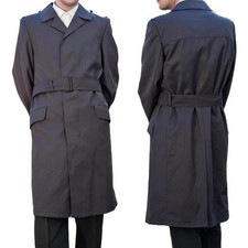 MENS VINTAGE MILITARY JACKET PEA COAT TRENCH ARMY REEFER RAIN OVERCOAT GREATCOAT