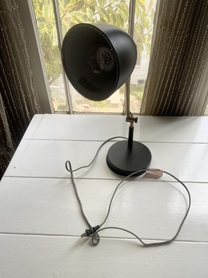Dorm Room Desk Lamp BRASS + BLACK W/Adjustable Arm