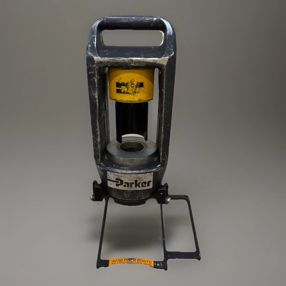 Crimpadora de manguera móvil Parker MINIKRIMP 94C-080-PFD con pedal y troqueles de crimpado Foto 3 de 4