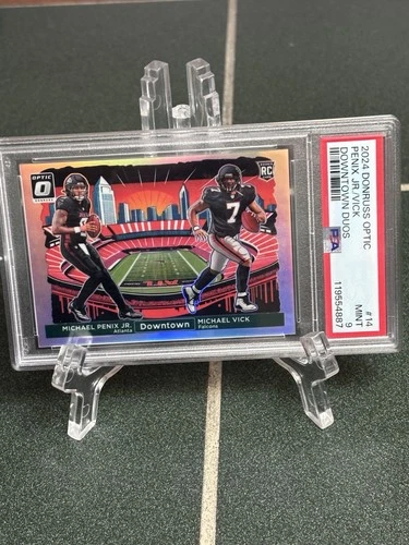 2024 Optic Michael Penix Jr & Michael Vick Downtown Duos PSA 9 #14 Falcons