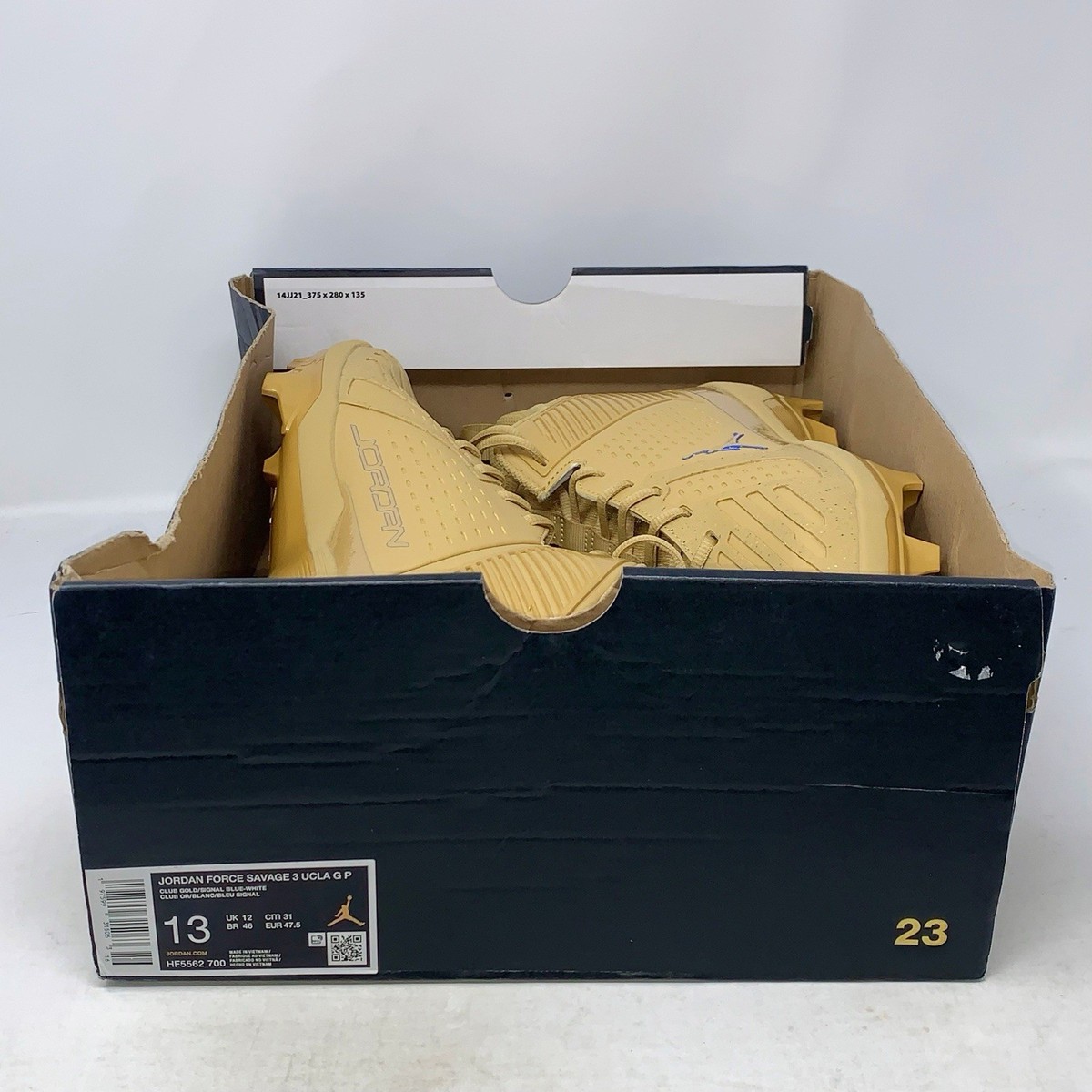 Nike Air Jordan UCLA Force Savage 3 Football Cleats PE HF5562-700 Mens Size 14 Air Jordan Force Savage Pro 3 UCLA Bruins PE Football Cleats  main image 3