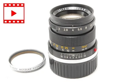 [Exc+5 w/Filter] Leica Summicron M 50mm f/2 2nd Ver.2 Ver2 V2 Noir JAPON - Photo 1/4