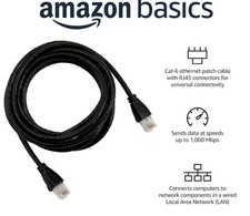 RJ45 Cat-6 Ethernet Patch Cable 10 ft / 3 m