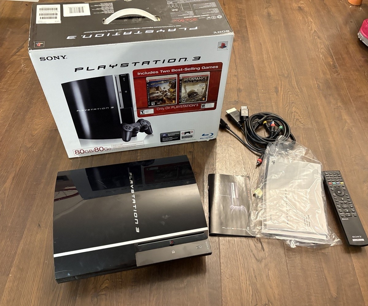 Sony Playstation PS3 Fat CECHL01 80GB FOR PARTS W/BOX MANUAL