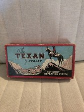 Vintage The Texan by Hubley 50 Shot Repeating Pistol Cap Gun Orig Box 1950's