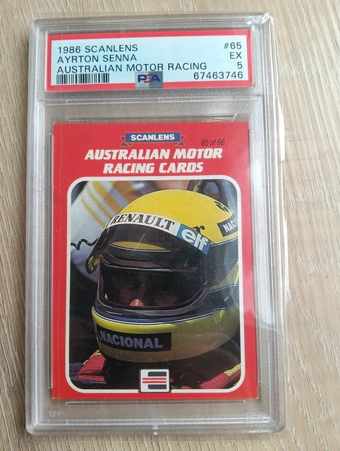 Ayrton Senna 1986 Scanlens Motor Racing