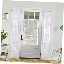 Sidelight Curtains for French Door Window 30"W x 72"L Pack of 2 White Stripe