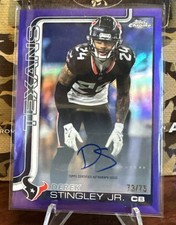 2025 Topps Chrome NFL Derek Stingley Jr.  Auto 73/75