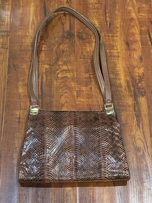 VTG Jane Shilton Made in England Genuine Snake Skin Purse Handbag Shoulder Bag