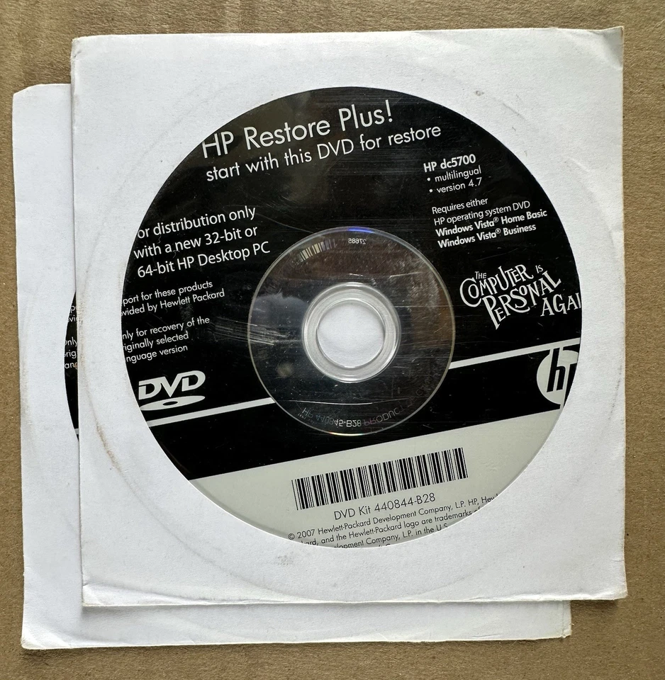 20 DISC LOT HP Restore Plus MICROSOFT WINDOWS Operating System INSTALLATION DVDs - Image 2 of 4