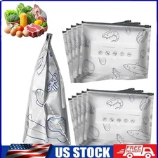 10/30PCS Reusable Aluminum Foil Sealable Storage Bags,Resealable Vacuum Zipper