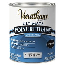 Varathane Ultimate Water Based Polyurethane Satin Varnish For Indoor Wood Quart