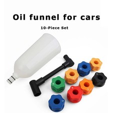 Multi-Adapter Oil Filling Funnel for Car Engine Oil Filling  Quick Operation