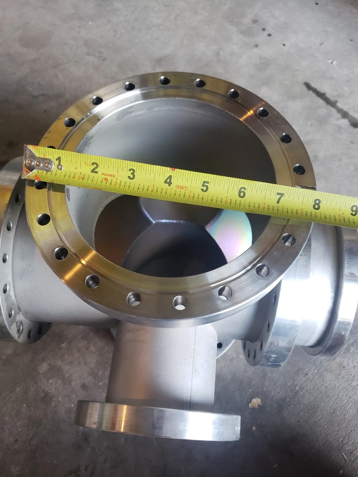 Cámara de vacío ultra alta acero inoxidable 13x13x13" 5,75" puertos (4), 3,75" (2) Foto 4 de 4