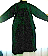 NORDIC GEAR~POLARTEC~DARK GREEN 1 PC WARM SOFT FLEECE ZIP FRONT PAJAMA~POCKETS~