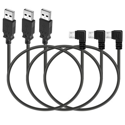 Micro USB Cable 1ft - Left Angle, Data Transfer, Fast Charging Cord Short 12 ...