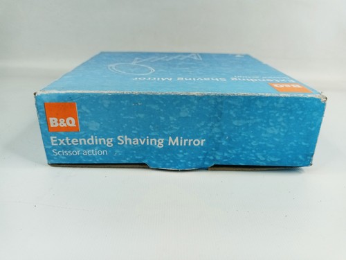 NEW B &Q Extendable SHAVING MIRROR Stainless Steel Round Magnifying Wall Scissor - Picture 7 of 13