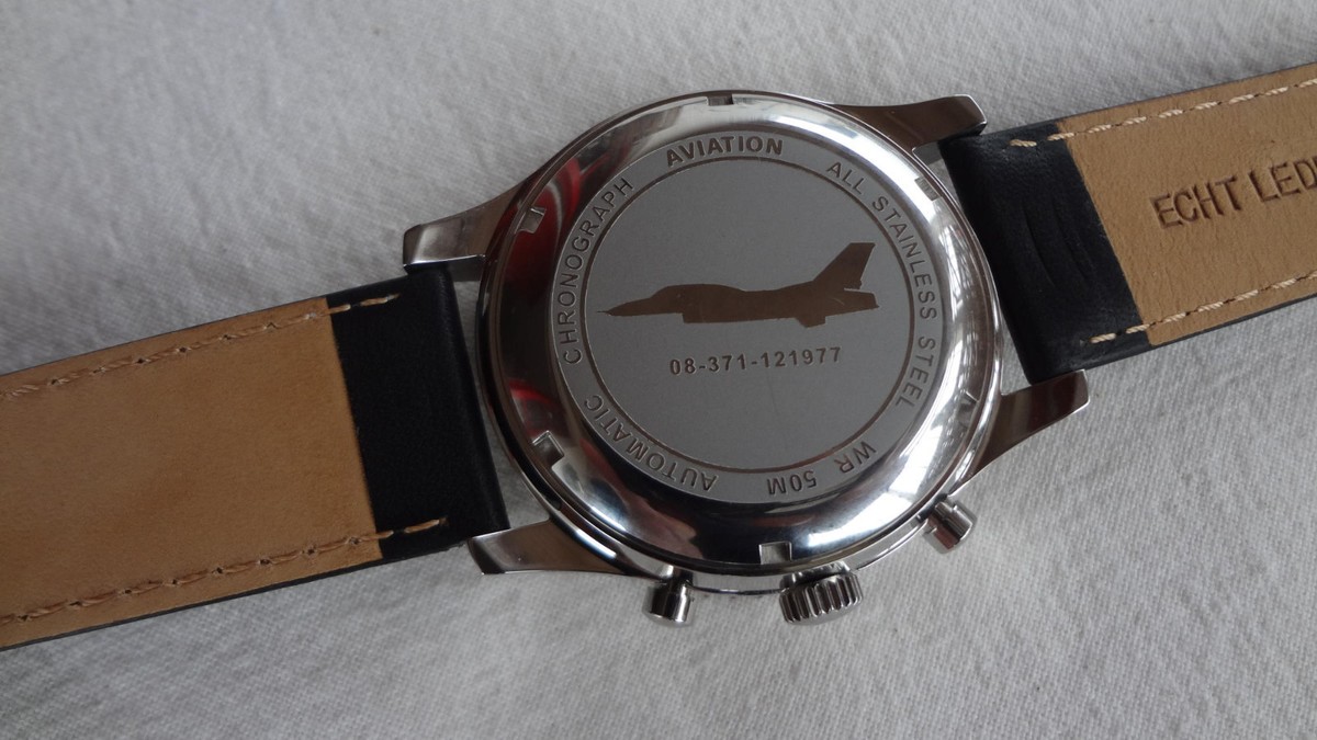 Aviation Automatik-Uhr mit Chronograph Werk 