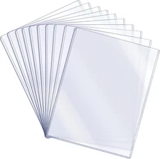 Jecery 10 Pcs 8.5 X 11'' Rigid Print Protectors Clear Rigid Plastic Paper Page P