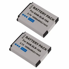 2 PACK SLB-10A Battery for Samsung EX2F WB350F WB1100F WB2100 EC-WB700ZCPSCN