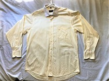 Donald J Trump Signature Collection Mens Long Sleeve Dress Shirt Yellow 16 34/35