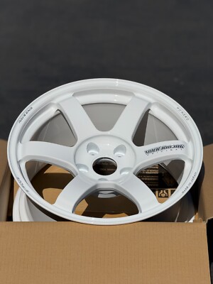 (set of 4) Volk Racing TE37 Saga S-Plus 17x9 +22 5x114.3 Dash White