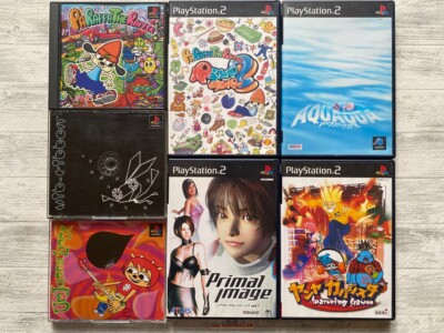 SONY PS 1 2 PaRappa & Um Jammer & Vib-ribbon & Primal Image & Aquaqua & Yanya
