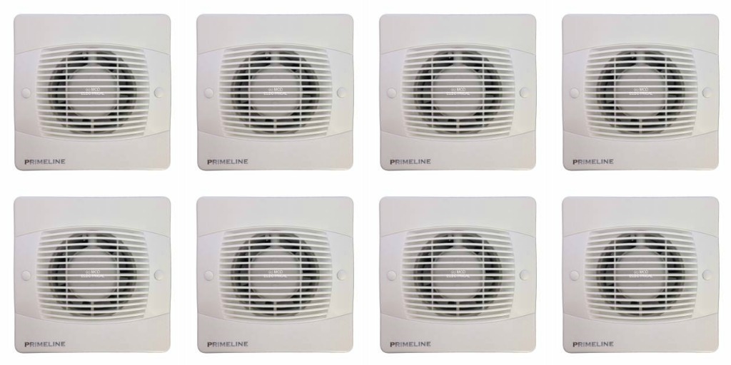 8 x Primeline/Manrose PEF4020 Timer Extractor Fans for 100mm/4"" duct