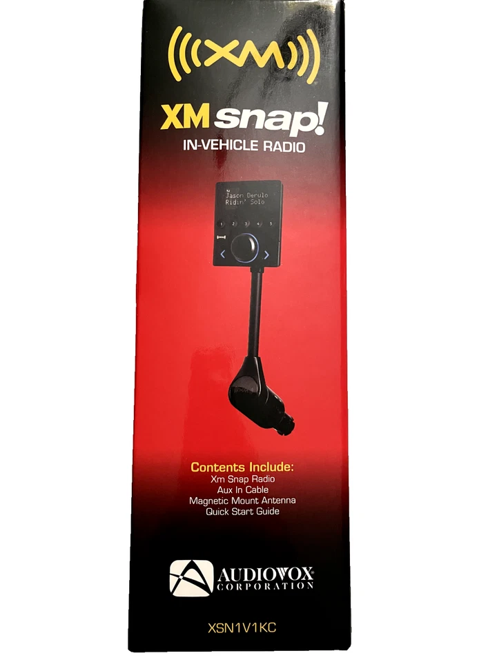 XM Snap In-Vehicle Satellite Radio Model XSN1V1KC Audiovox New Open Box - Image 2 of 4