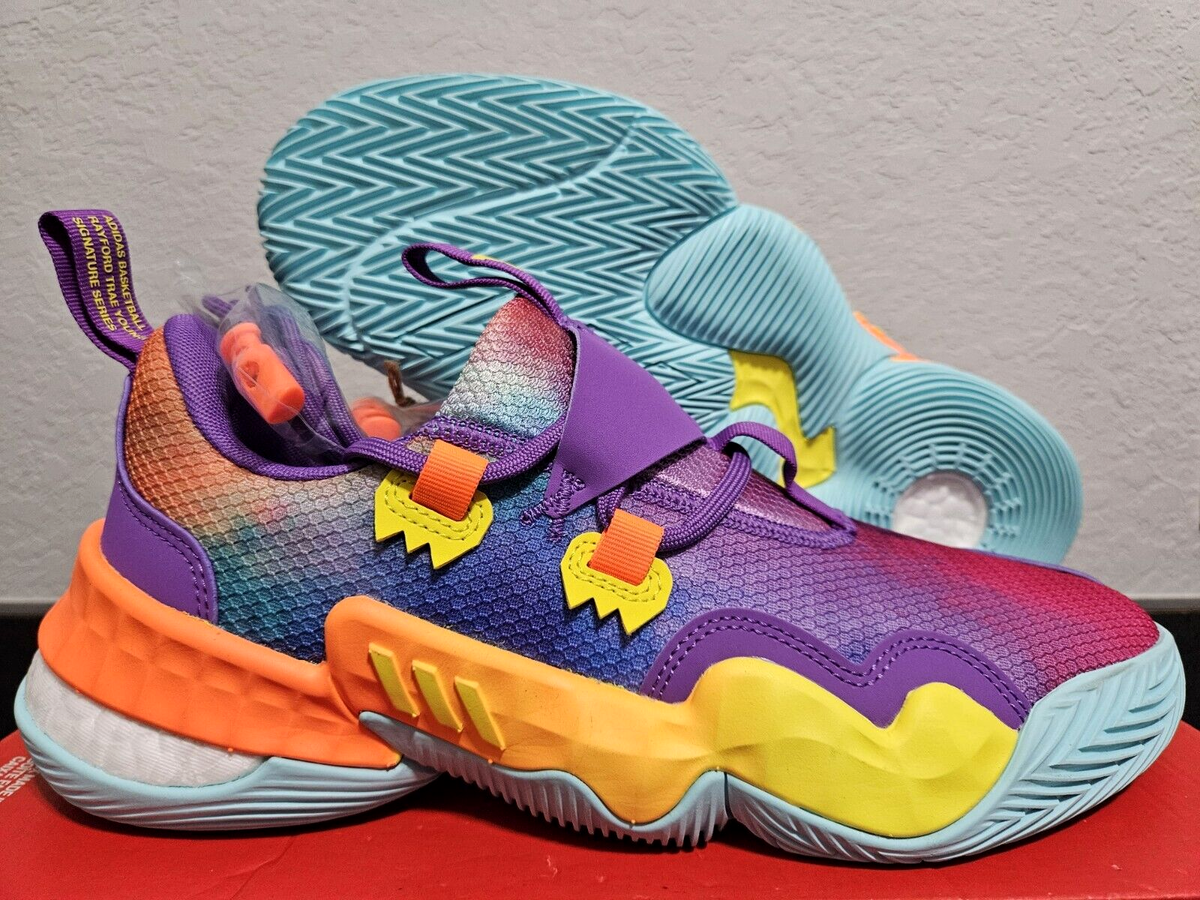 Adidas Trae Young 1 Basketball Shoes Purple Tie Dye Mens Sz 9