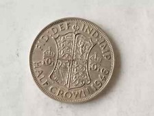 SILVER HALF CROWN 1946 George VI 1st type XF CONDITION