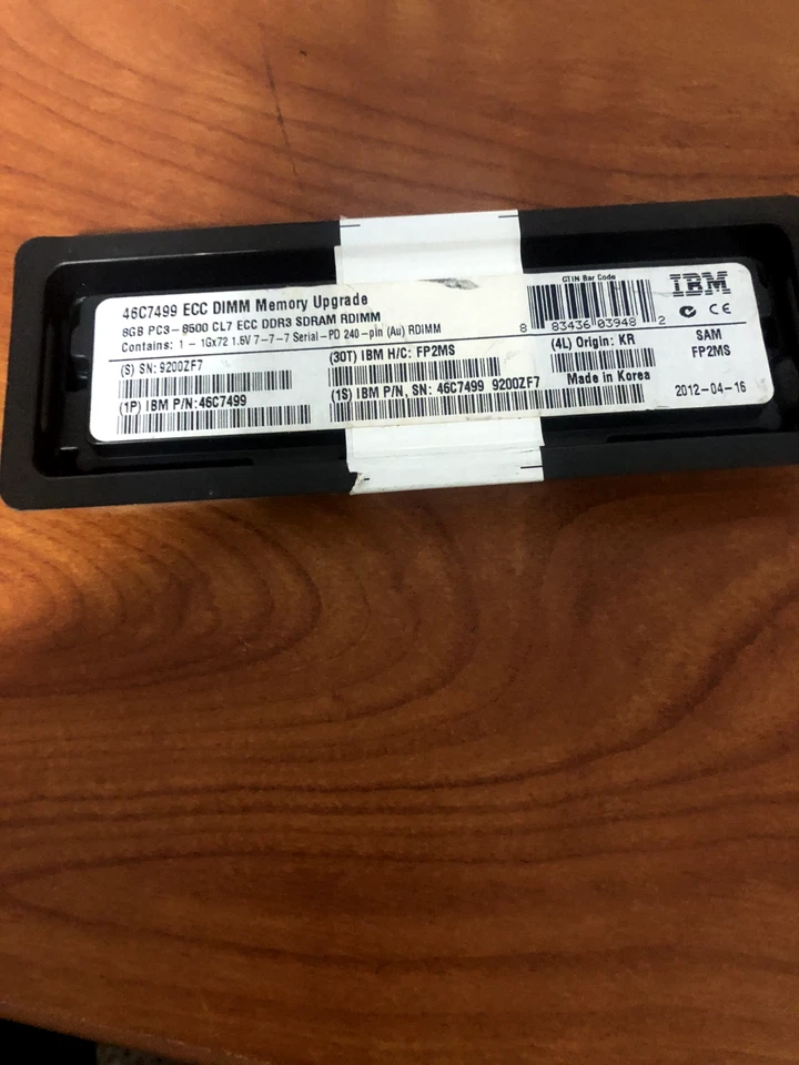 8GB PC3-8500 CL7 ECC DDR3 SDRAM RDIMM NEW - Image 2 of 2