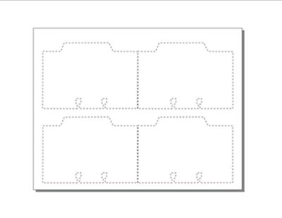 Print 4-UP Lg Rotary File Cards (3''x 5'') w Cntr Tabs on 8.5''x11'' Wh Cvr-250 Shts