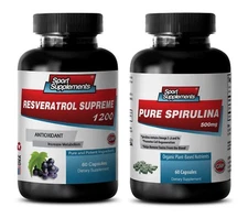 energy supplement organic - RESVERATROL – SPIRULINA COMBO 2B - resveratrol with 