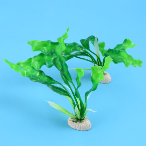  10 pièces bureau plantes aquatiques artificielles plante artificielle plantes d'aquarium - Photo 1 sur 12