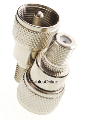 2 PZ Connettore RF N Maschio Spina Pin Maschio A F Female Jack