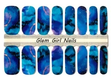 Galaxy Marble Nail Polish Strips / Nail Wraps / Nail Stickers